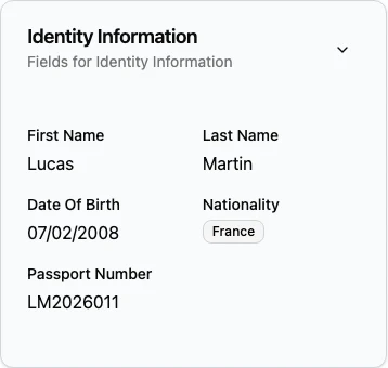 Student profile Identity Information section.